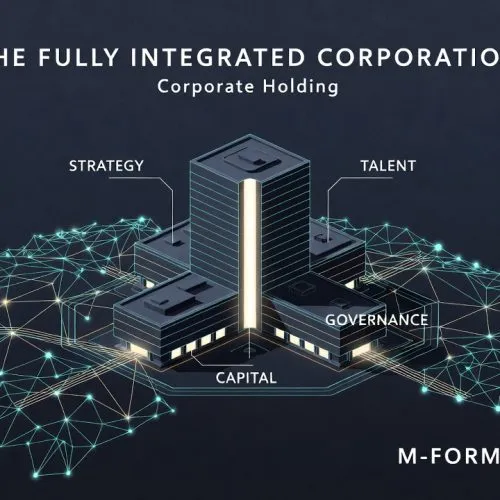 The Fully Integrated Corporation, Corporate Holding dan M-Form Structure dalam Skala Global